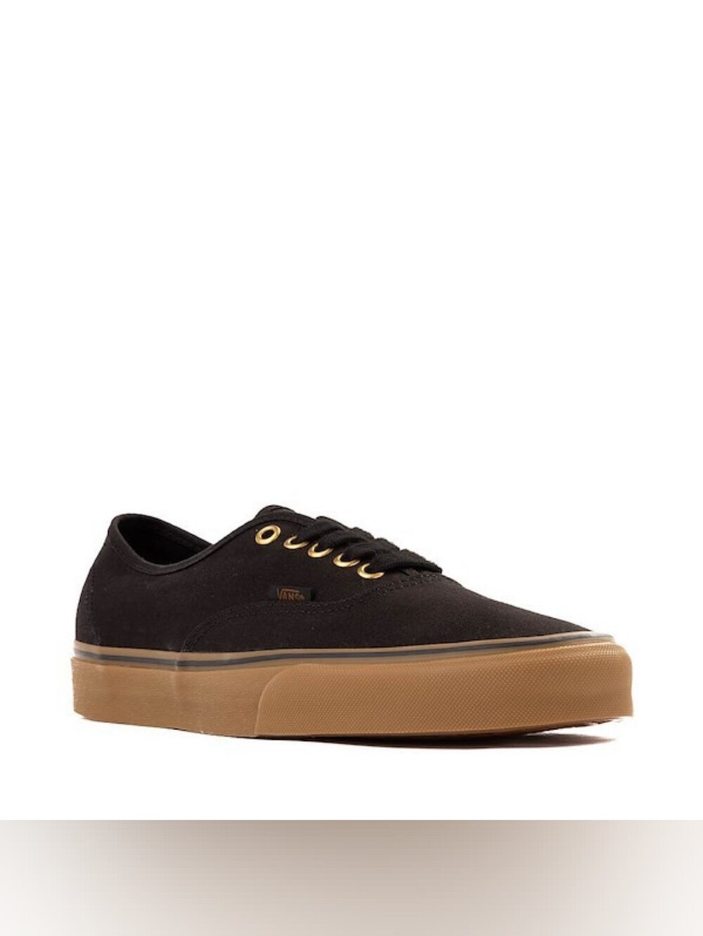 Vans Authentic Skate Shoe   Black / Gum Women's Size 7.5